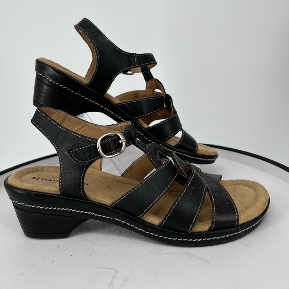 NATURALIZER ENTARI BROWN LEATHER WALKING SANDALS COMFORTABLE‎ ALL DAY WEAR - Picture 1 of 9